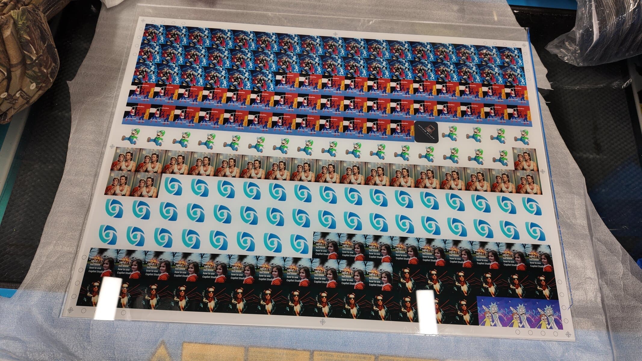 Custom UV-printed acrylic tokens produced at scale for Boondockers Café