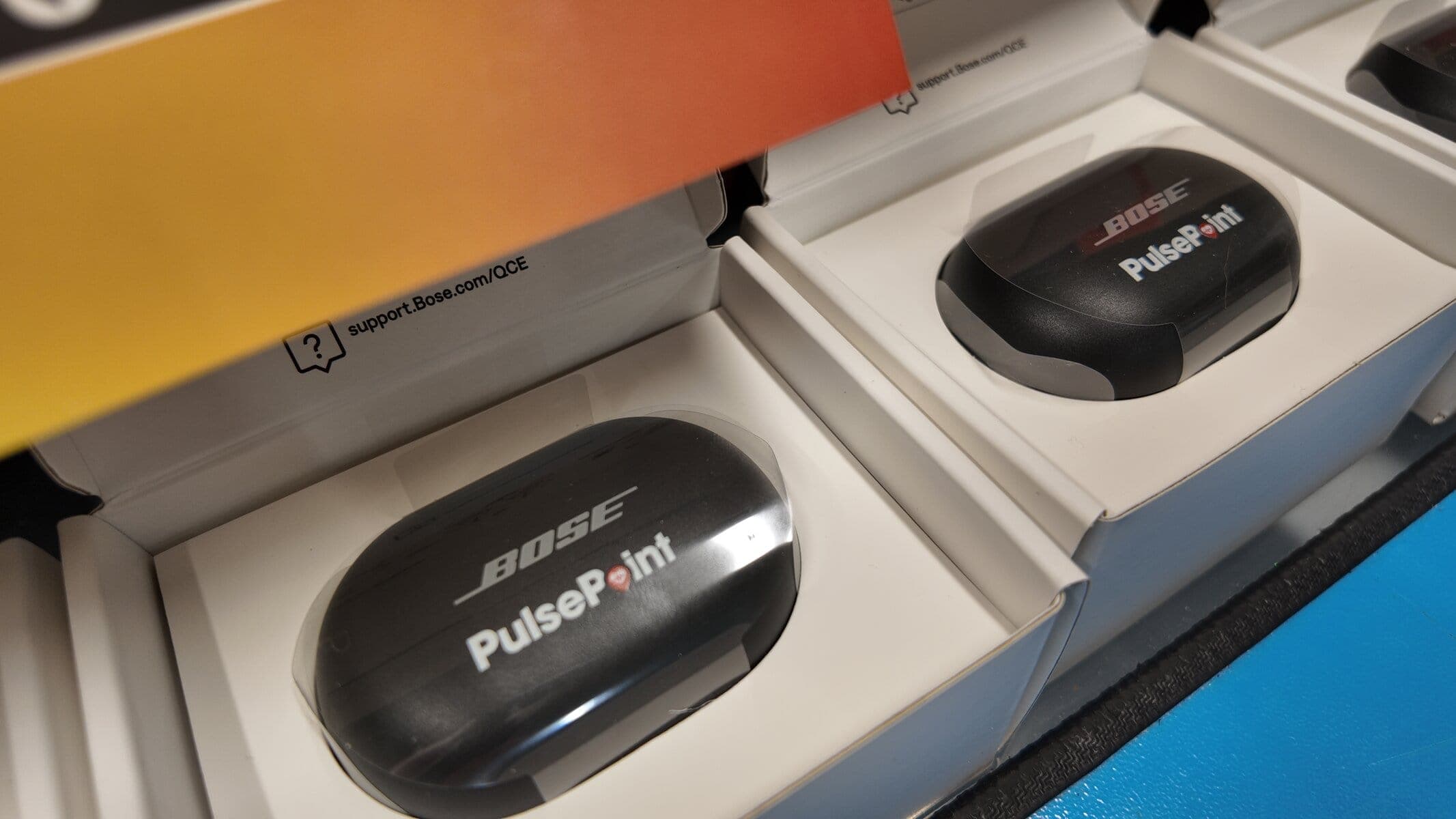 Custom UV-printed Bose earbuds for a first-responder giveaway