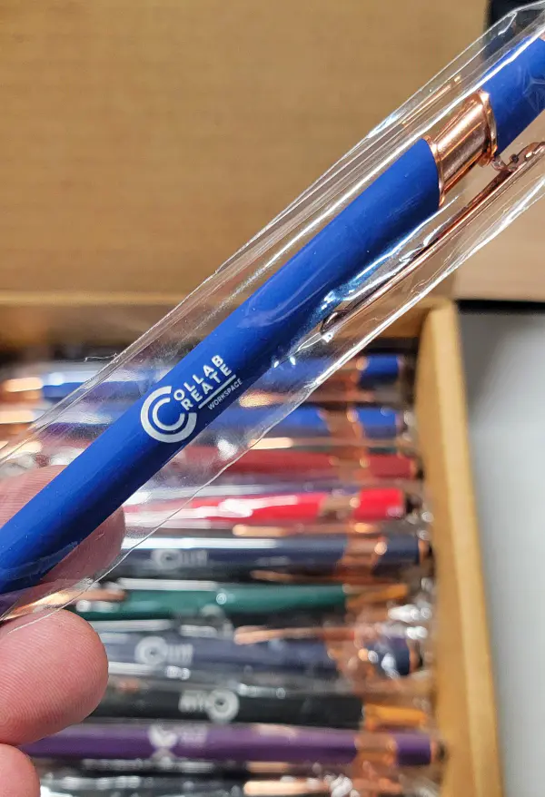 Custom Soft-Touch Stylus Pen with Gold Trim – Laser Engraved or UV Printed (Bundle) - Image 6