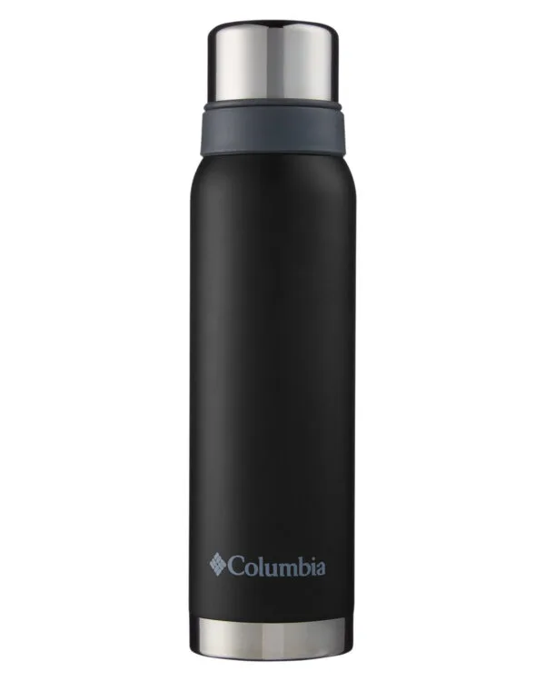 Custom insulated stainless steel thermal bottle by Columbia, 1L capacity