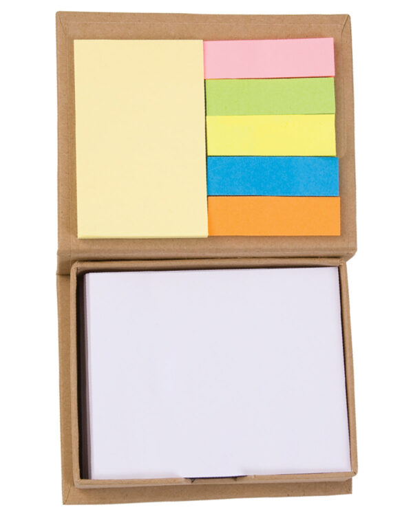 Recycled sticky note case with personalized logo for corporate branding