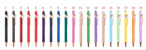 Personalized gold stylus pen, laser engraved or UV printed for business branding