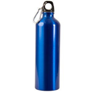 Custom aluminum water bottle with carabiner, 25 oz, perfect for promotions