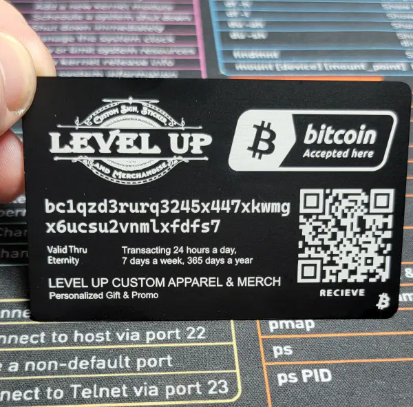 premium anodized aluminum custom card black