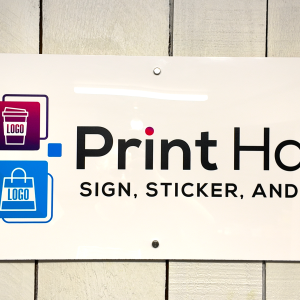 custom acrylic signage with standoff mounts