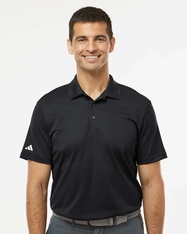 custom sport polo with logo – Adidas A430 front view