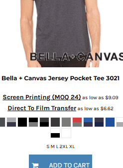 graphic showing how to order custom apparel printing for a t-shirt