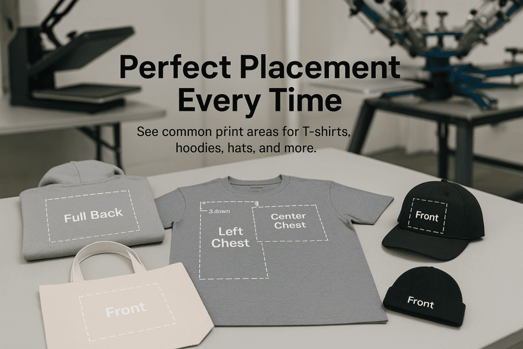 image showing apparel graphics placement guidance